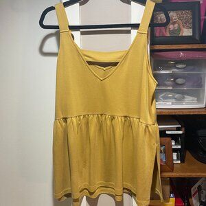 Dole & Rae Tank Top in Gold Yellow